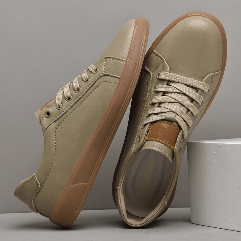 Carlo Leather Sneakers - Stylish Comfort with Cushioned Insole