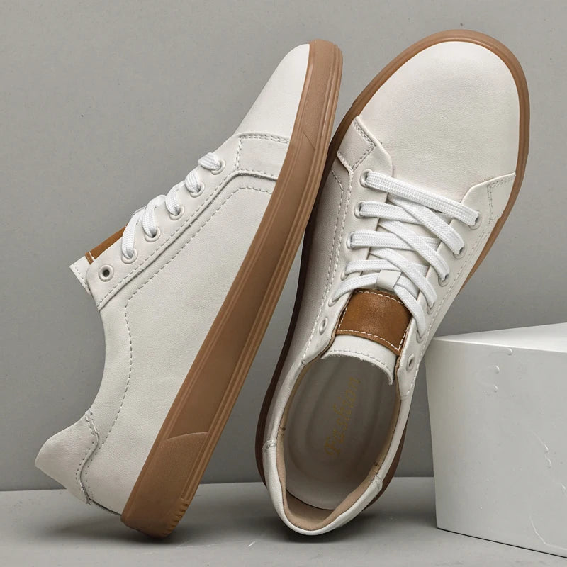 Carlo Leather Sneakers - Stylish Comfort with Cushioned Insole