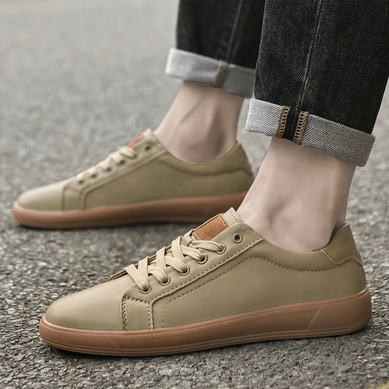 Carlo Leather Sneakers - Stylish Comfort with Cushioned Insole
