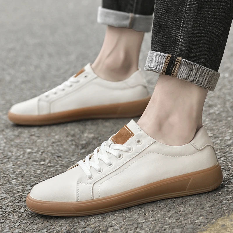 Carlo Leather Sneakers - Stylish Comfort with Cushioned Insole