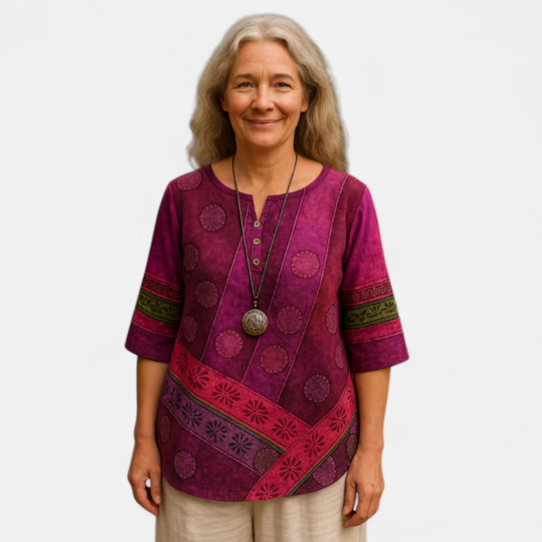 Qiuyue™ – Oversized colorful top