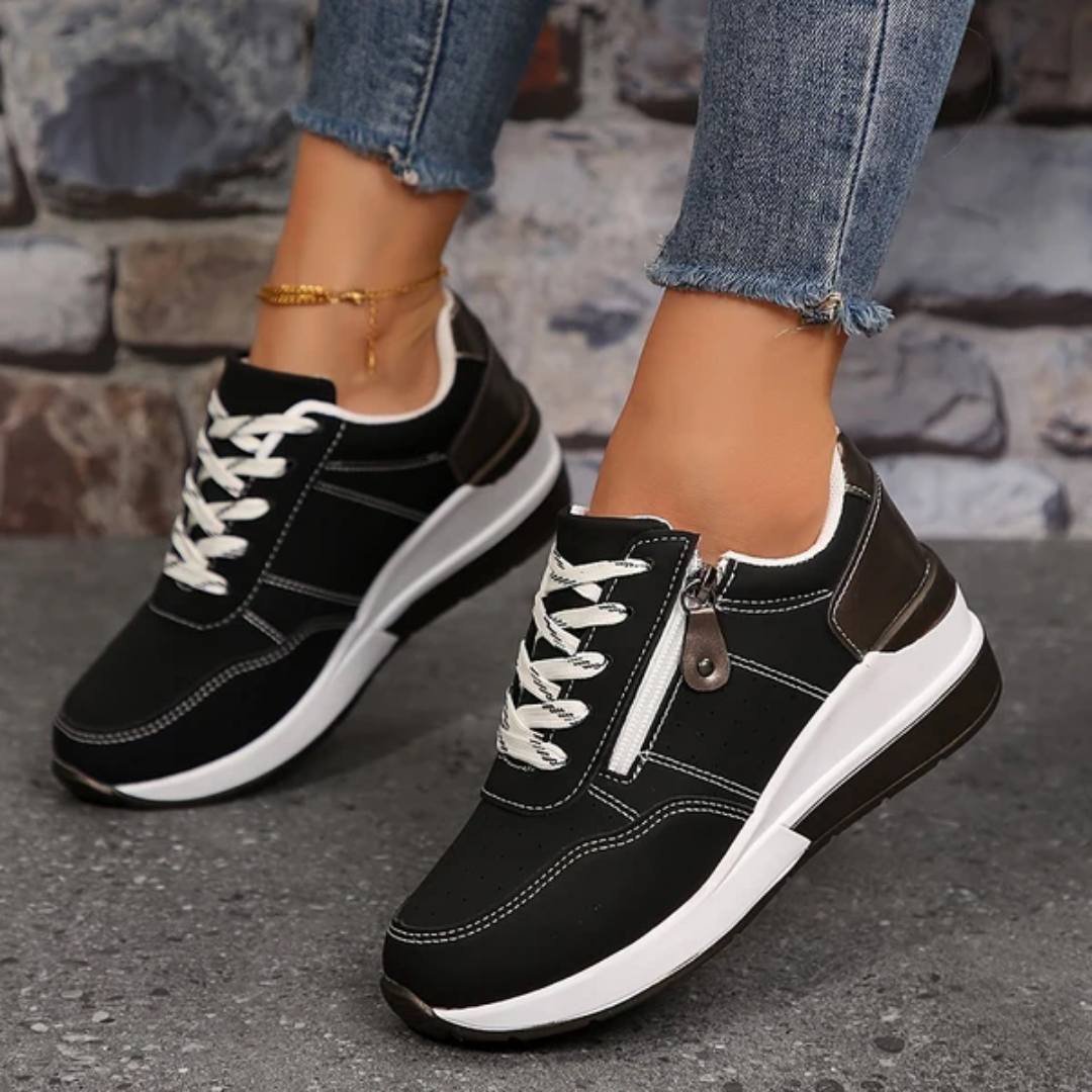 Tamara Sneakers - Lightweight Orthopedic Support & Side Zipper Ease