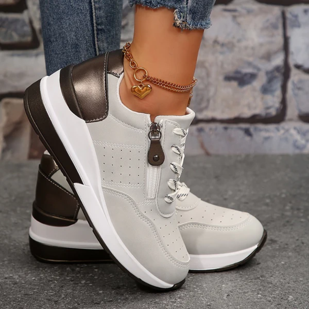 Tamara Sneakers - Lightweight Orthopedic Support & Side Zipper Ease