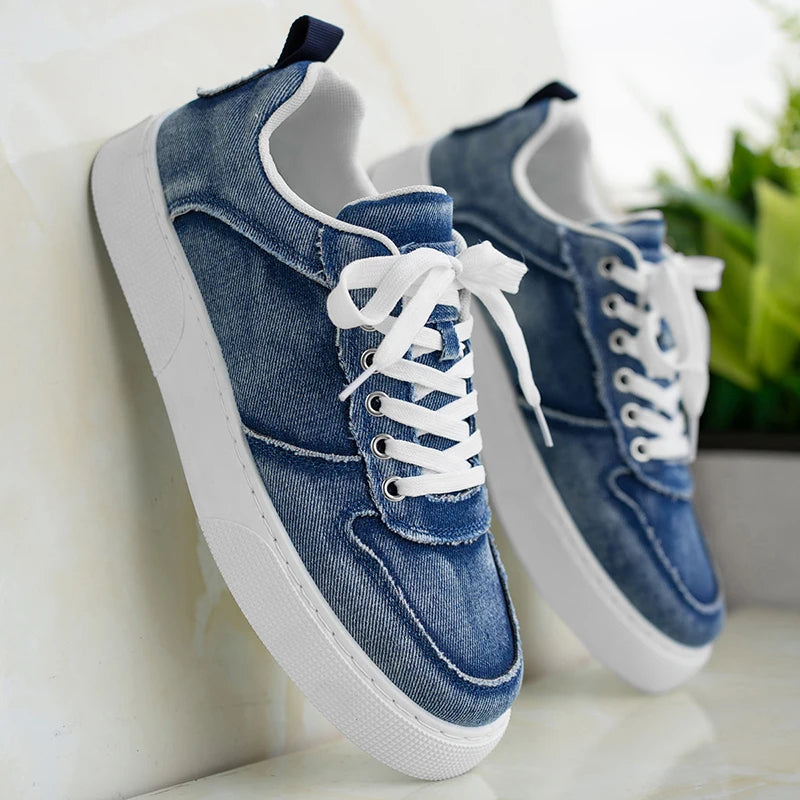 Vanton Denim Sneakers - Lightweight, Breathable, All-Day Comfort