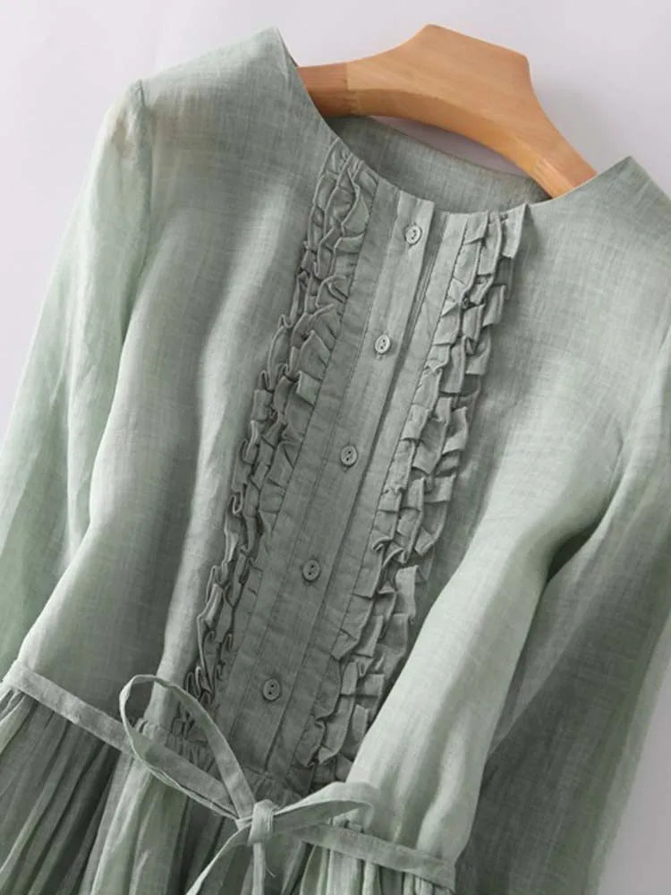 Women's Vintage-Inspired Dress - Comfortable Summer Style & Versatility