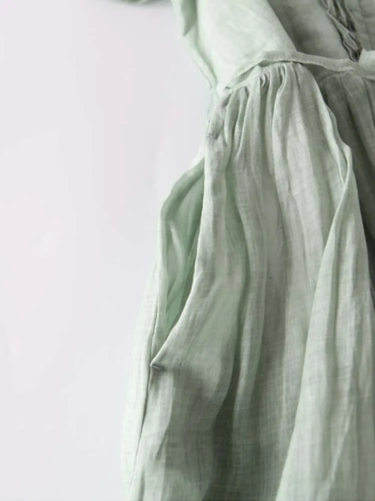 Women's Vintage-Inspired Dress - Comfortable Summer Style & Versatility