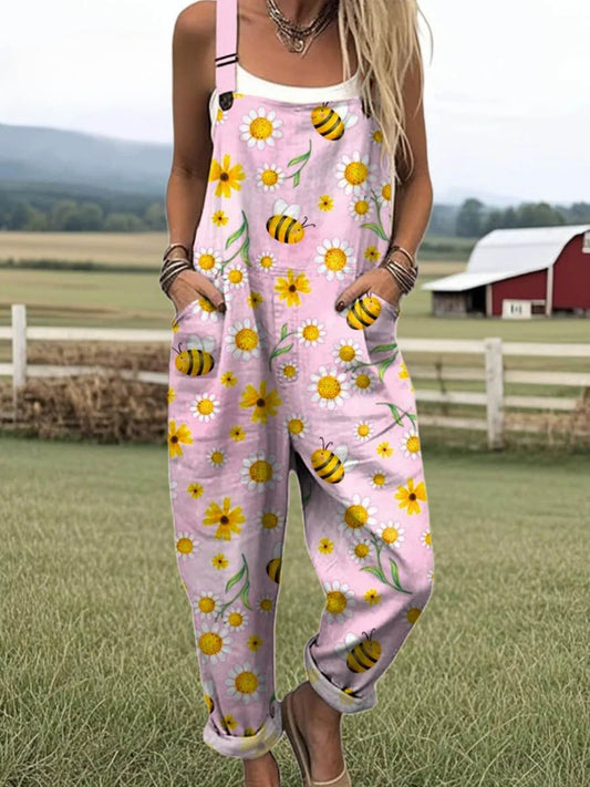 Vintage Floral Jumpsuit Women - Effortless Style & All-Day Comfort