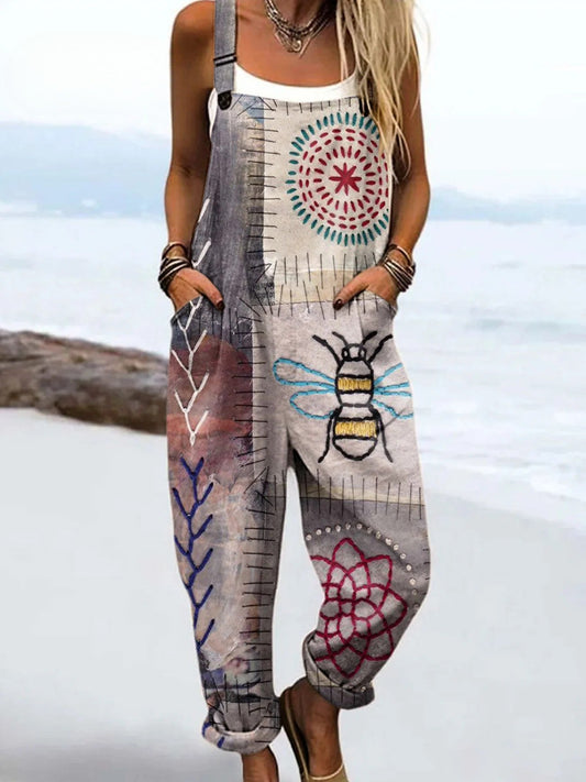 Vintage Floral Jumpsuit Women - Effortless Style & All-Day Comfort
