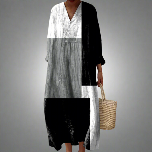 Colette | Abstract Patchwork Maxi Dress