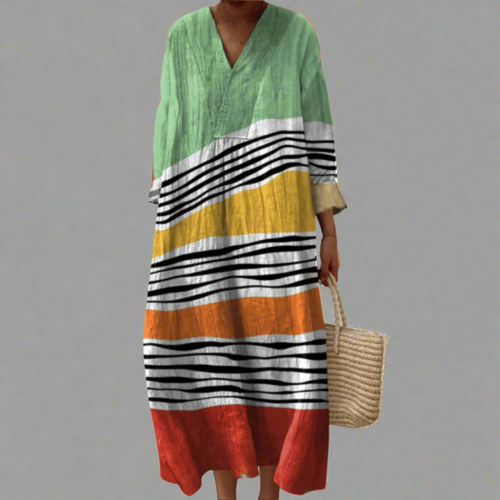 Marina | Coastal Stripes Relaxed Maxi Dress