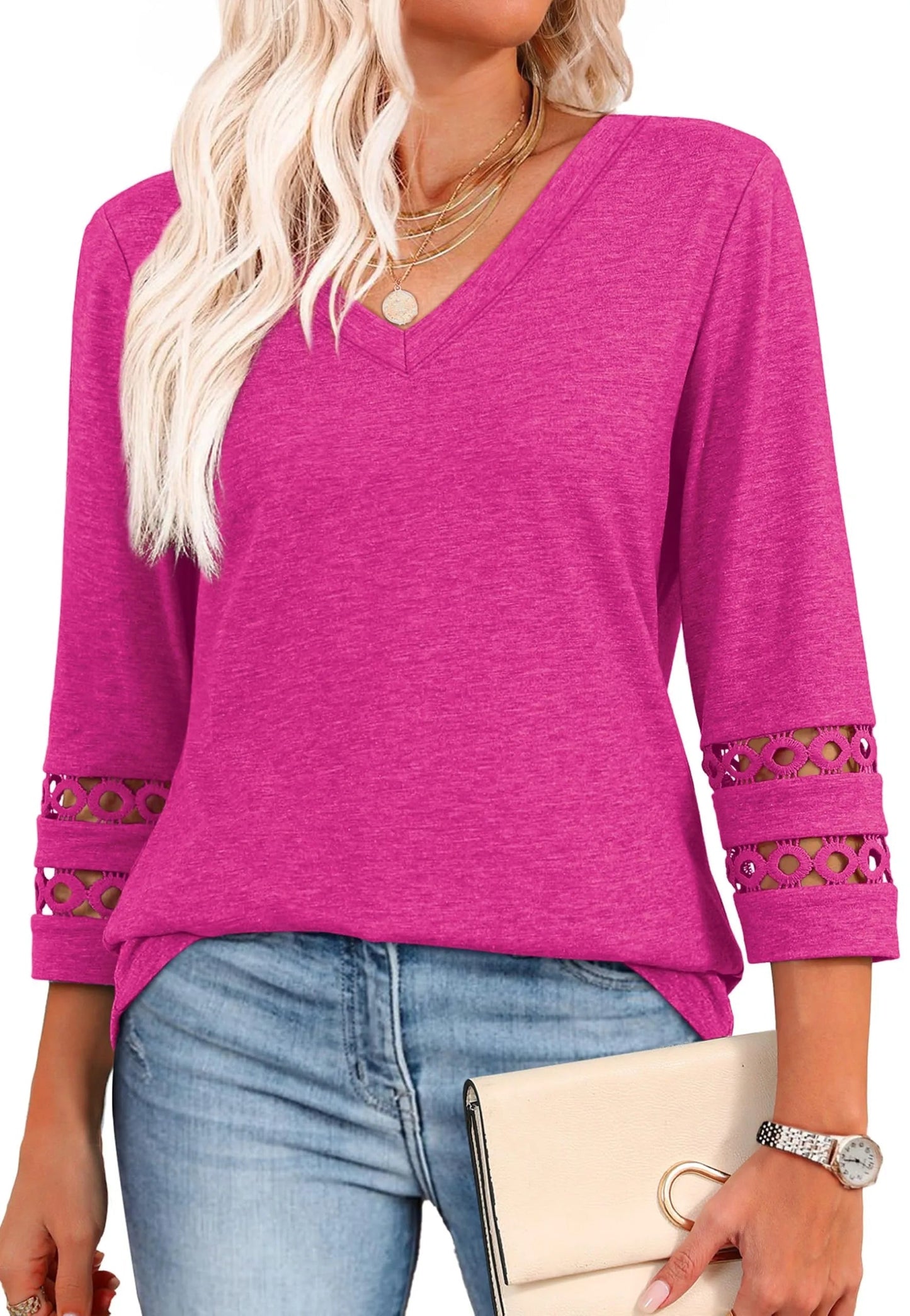 Emma Women's V-Neck Tops - Stylish & Comfortable Going Out Tops