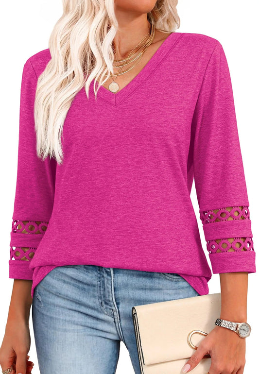 Emma Women's V-Neck Tops - Stylish & Comfortable Going Out Tops