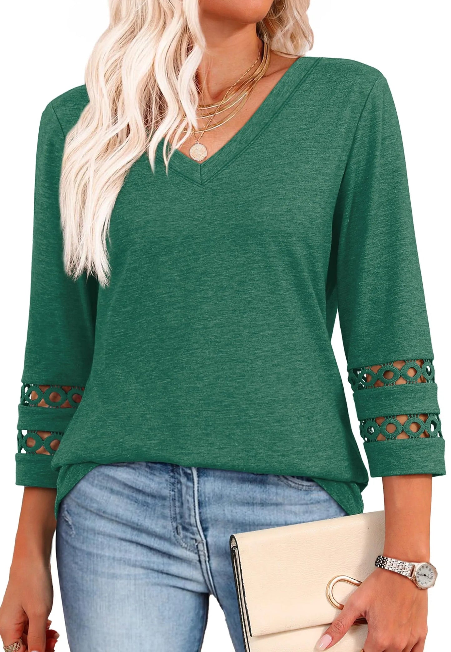 Emma Women's V-Neck Tops - Stylish & Comfortable Going Out Tops