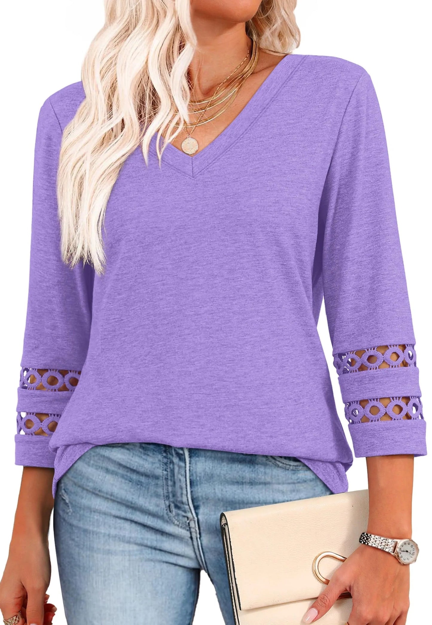 Emma Women's V-Neck Tops - Stylish & Comfortable Going Out Tops