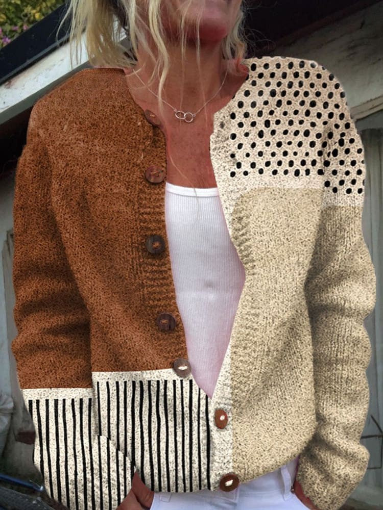 Lovely Women's Cardigan - Floral Design, Cozy & Stylish