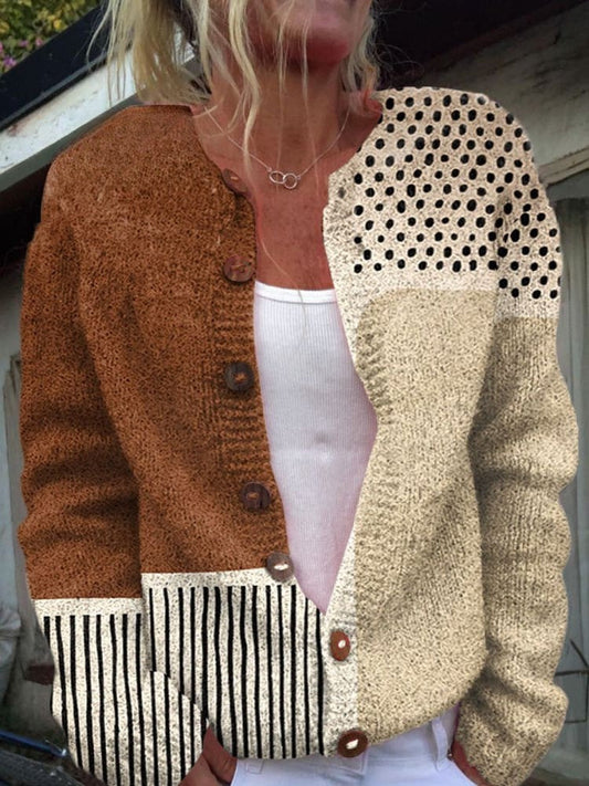 Lovely Women's Cardigan - Floral Design, Cozy & Stylish