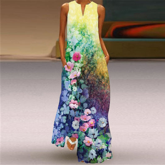 Sleeveless White Maxi Dress - Effortless Summer Style for Women