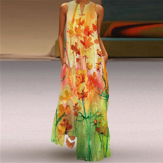 Sleeveless White Maxi Dress - Effortless Summer Style for Women