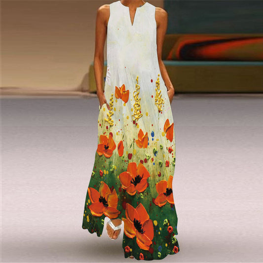 Sleeveless White Maxi Dress - Effortless Summer Style for Women