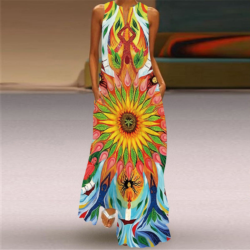 Sleeveless White Maxi Dress - Effortless Summer Style for Women