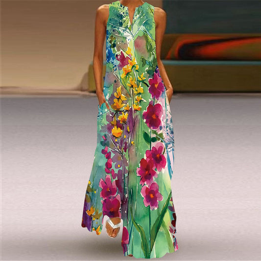 Sleeveless White Maxi Dress - Effortless Summer Style for Women