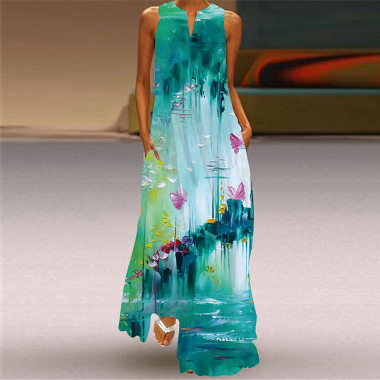 Sleeveless White Maxi Dress - Effortless Summer Style for Women