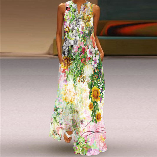 Sleeveless White Maxi Dress - Effortless Summer Style for Women