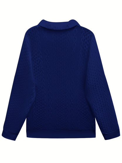 Sofie – Elegant Long Sleeve Zipper Pocket Sweatshirt