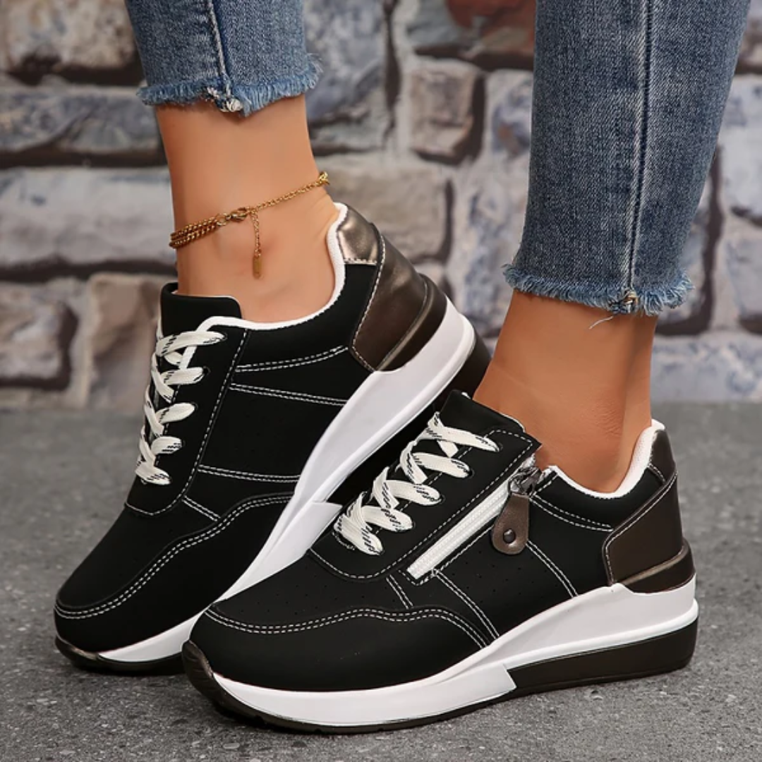 Tamara Sneakers - Lightweight Orthopedic Support & Side Zipper Ease