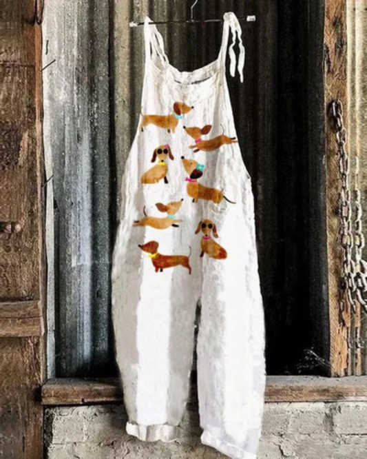 Vintage Floral Jumpsuit - Elegant Comfort for Women, Perfect for Any Occasion