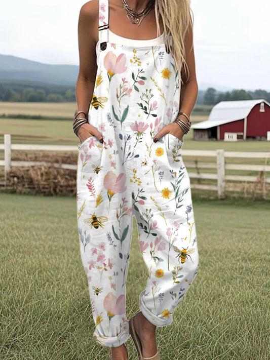 Vintage Floral Jumpsuit Women - Effortless Style & All-Day Comfort