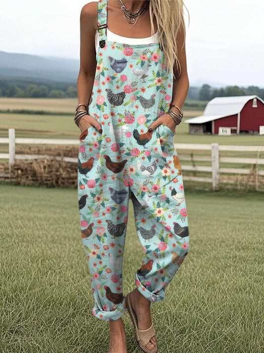 Vintage Floral Jumpsuit Women - Effortless Style & All-Day Comfort