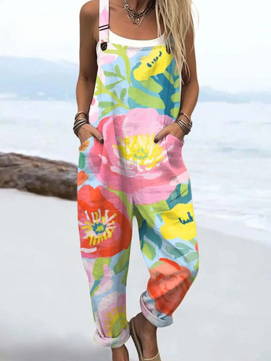 Vintage Floral Jumpsuit Women - Effortless Style & All-Day Comfort
