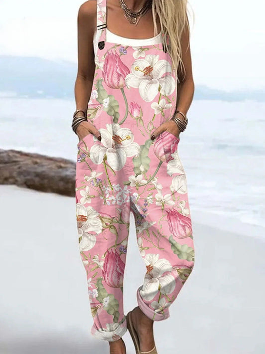 Vintage Floral Jumpsuit Women - Effortless Style & All-Day Comfort