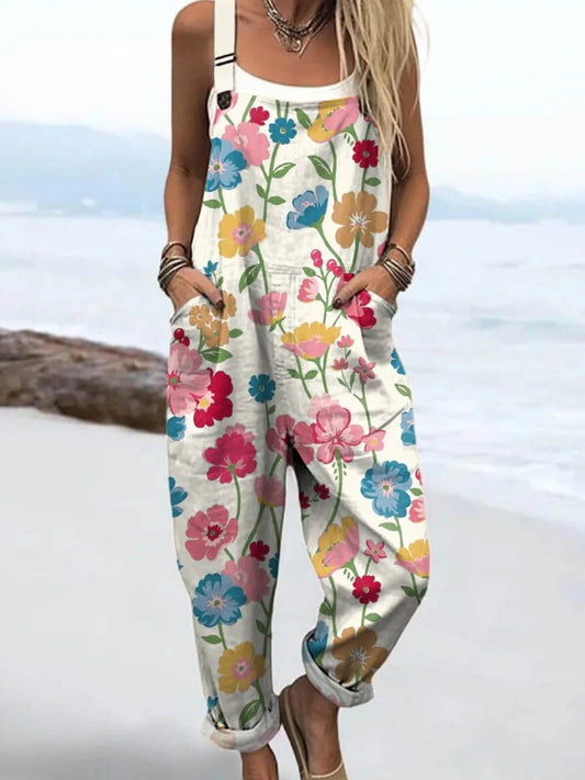 Vintage Floral Jumpsuit Women - Effortless Style & All-Day Comfort