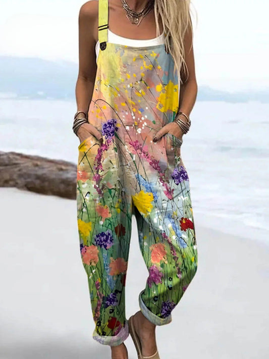 Vintage Floral Jumpsuit Women - Effortless Style & All-Day Comfort